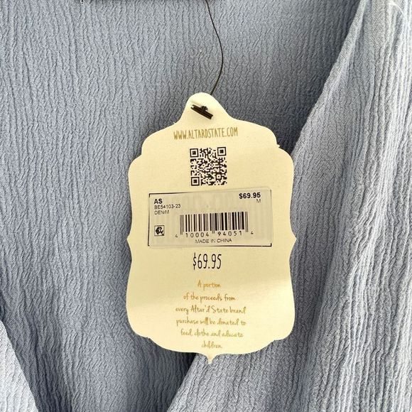 Altar’d State Avalina Ruffled Dress In Blue Sold Out In This Color Size Medium - Picture 9 of 11